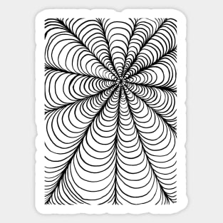 Zentangle Line Art Modern Pattern Sticker